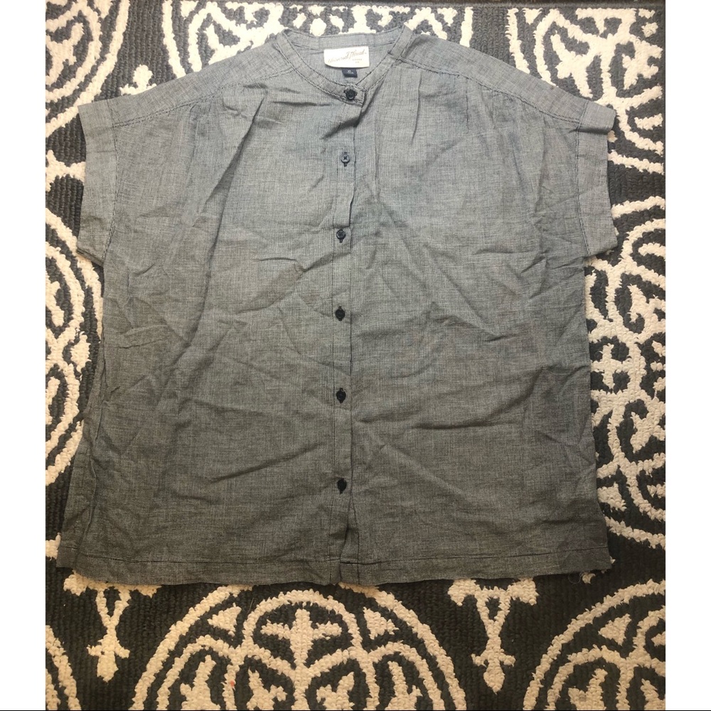 Black & White Houndstooth Button down
